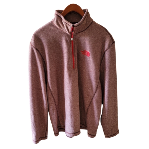 The Northface 1/4 Zip Pullover Pop Over  Mauve Plumb Color Men's Size Large - Picture 1 of 5